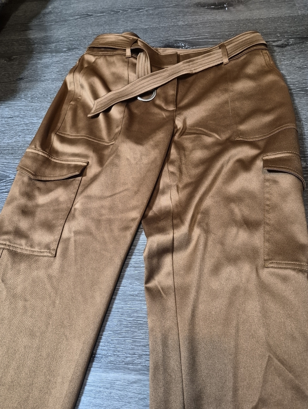 Chico’s Satin Cargo Pants Size OOT - Picture 3 of 7